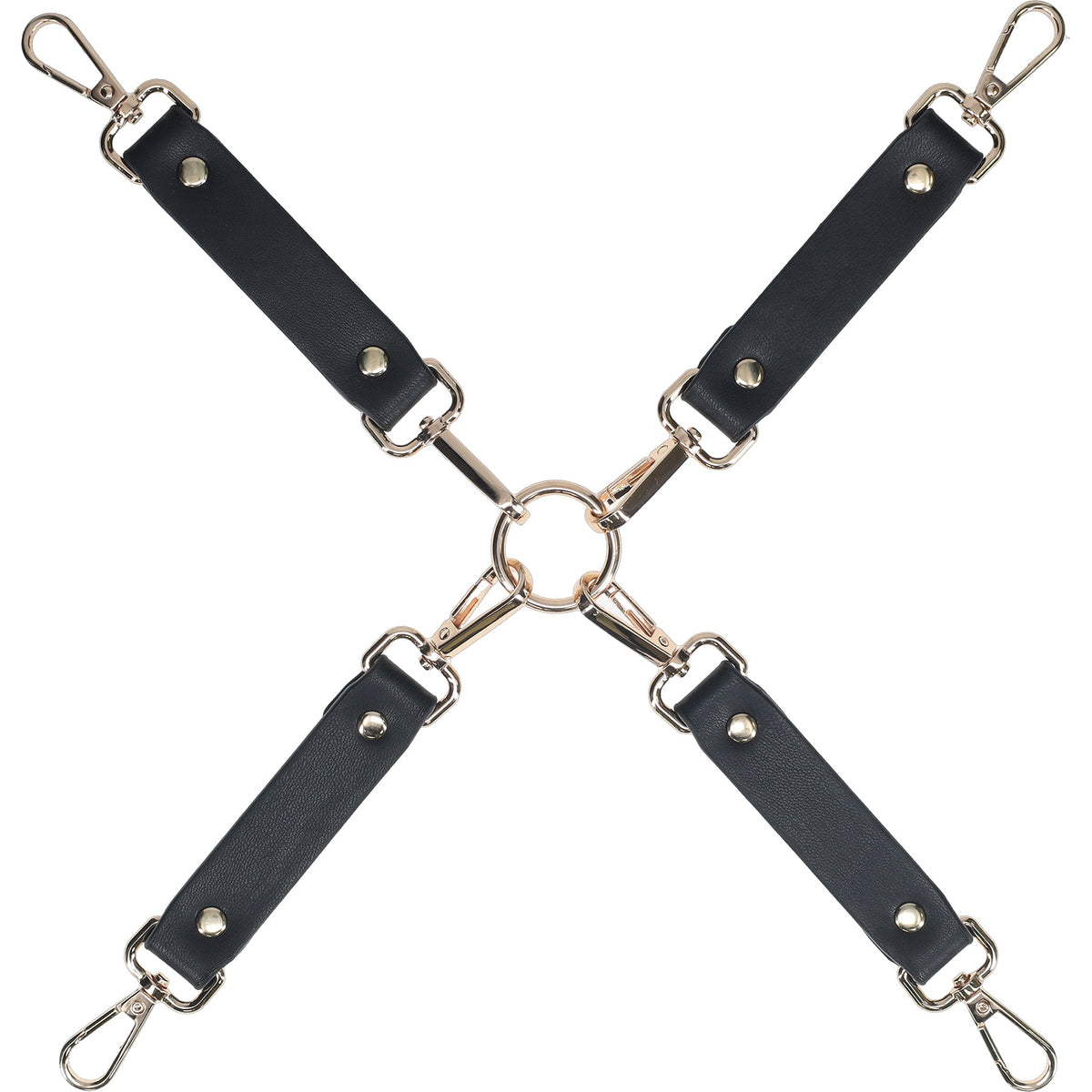 Ouch London Collection Hogtie Connectors PU Leather with Iridescent Hardware > Bondage Gear > Restraints Main image