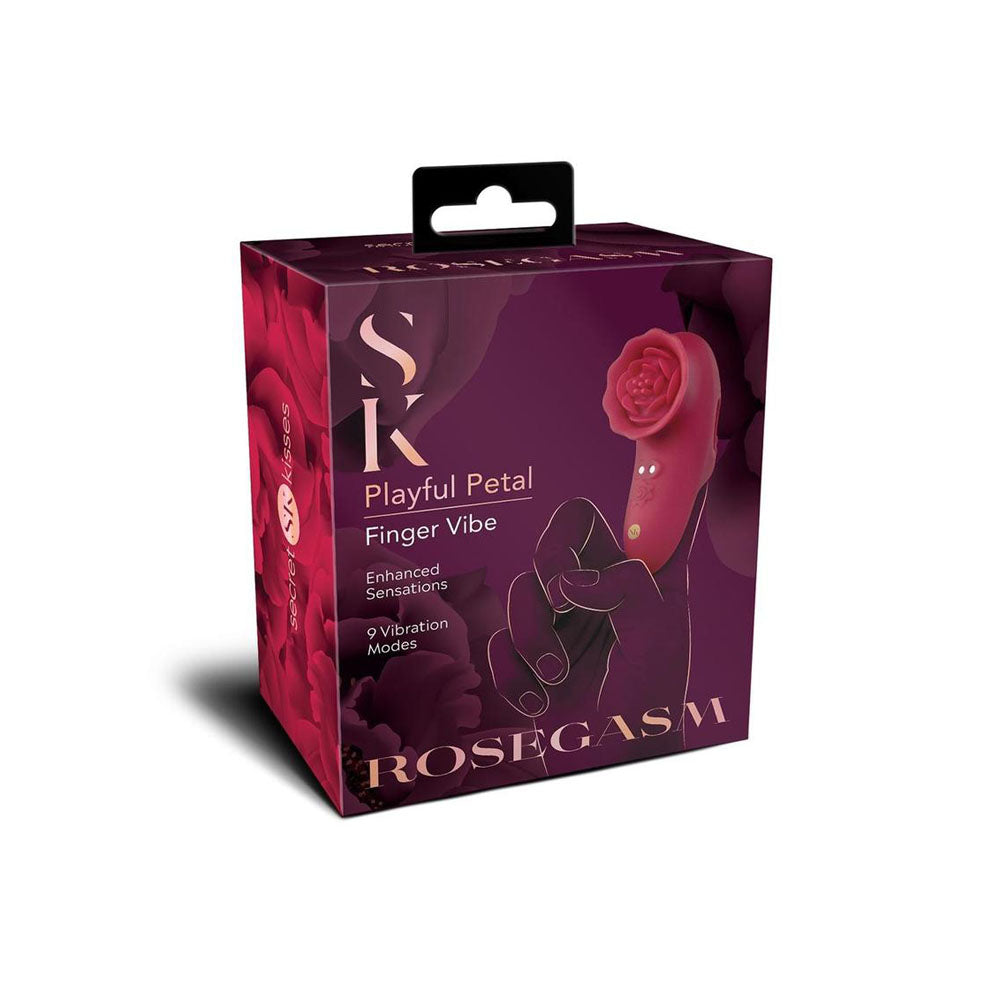 Secret Kisses Rosegasm Playful Petal – USB Rechargeable Finger Stimulator Finger Stimulator