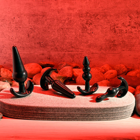 Selopa Intro To Plugs Black Butt Plugs Set of 4 Dilators