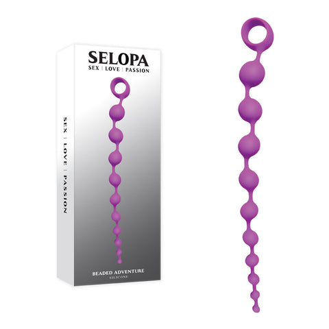 Selopa Beaded Adventure - 35.5 cm Anal Beads in Silicone Purple Anal Toys & Stimulators