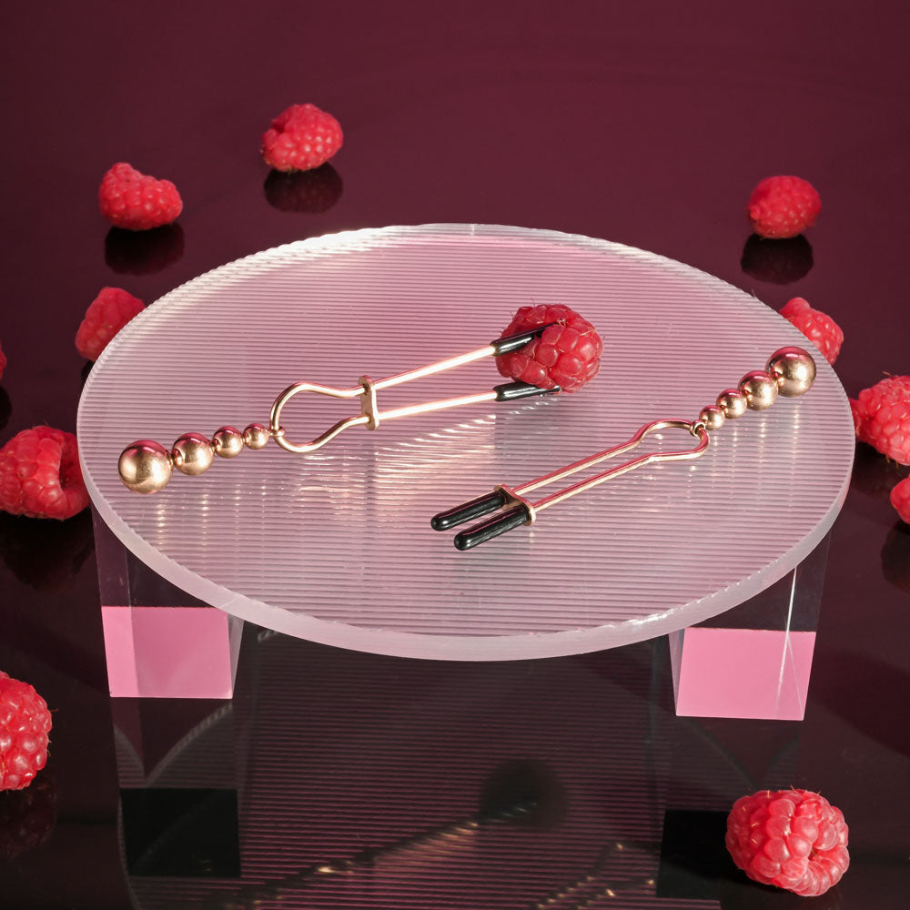 Selopa Beaded Nipple Clamps - Adjustable 5.7 Cm Size > Sex Toys > Nipple Clips