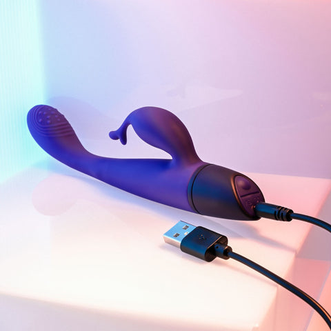 Selopa Plum Passion 18.3 cm USB Rechargeable Rabbit Vibrator VIBRATORS-RABBIT