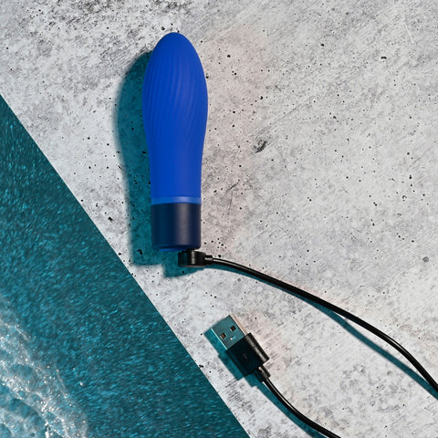 Selopa Cobalt Cutie - 4 Inch Silicone Rechargeable Bullet Vibrator BULLETS