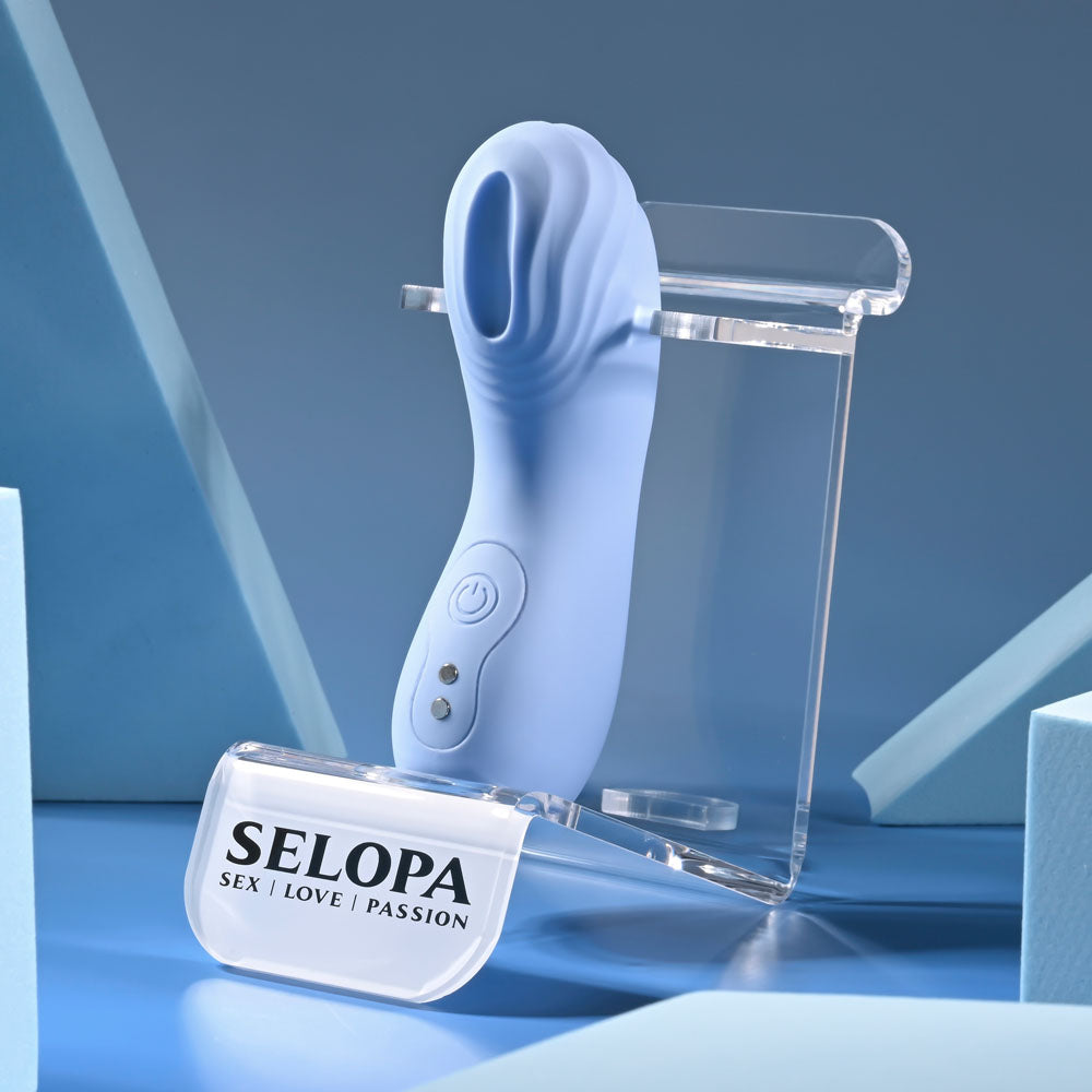 Selopa Good Point USB Rechargeable Hollow Vibrating Finger Stimulator in Black STIMULATORS