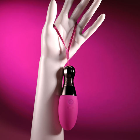 Selopa Vibrating Egg with Chrome Handle - Pink 11.9cm EGGS