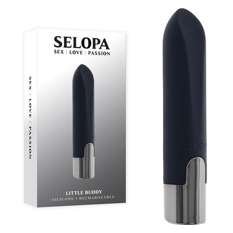 Selopa Little Buddy - Vibrating Bullet 7cm Insertable Size Black BULLETS