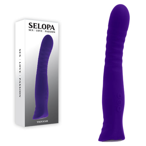 Selopa TRIXXXIE Vibrator 22.2cm Waterproof Silicone in Purple Purple VIBRATORS