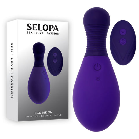 Selopa EGG ME ON - 10 cm USB Rechargeable Egg Remote Control Purple EGGS