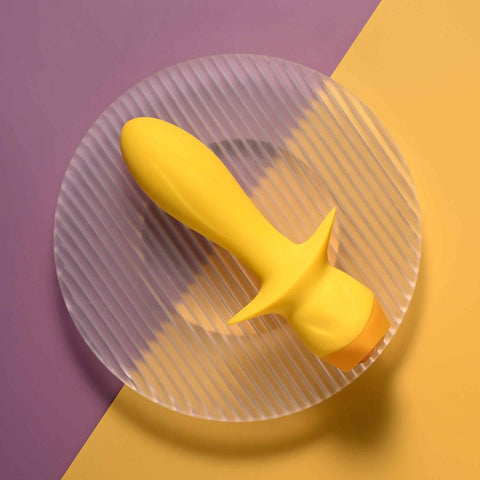 Selopa Mellow Vibrating Plug 13.5cm Waterproof Design Yellow Butt Plugs - Vibrating