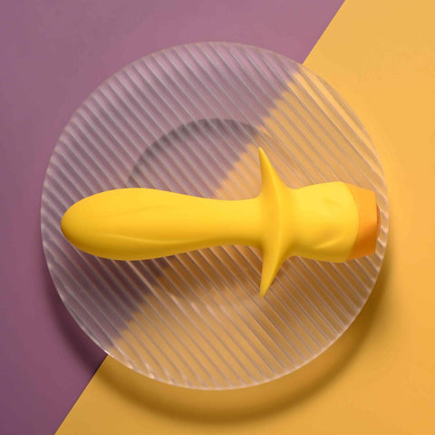 Selopa Mellow Vibrating Plug 13.5cm Waterproof Design Yellow Butt Plugs - Vibrating