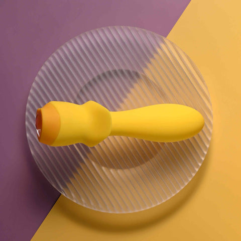 Selopa Mellow Vibrating Plug 13.5cm Waterproof Design Yellow Butt Plugs - Vibrating