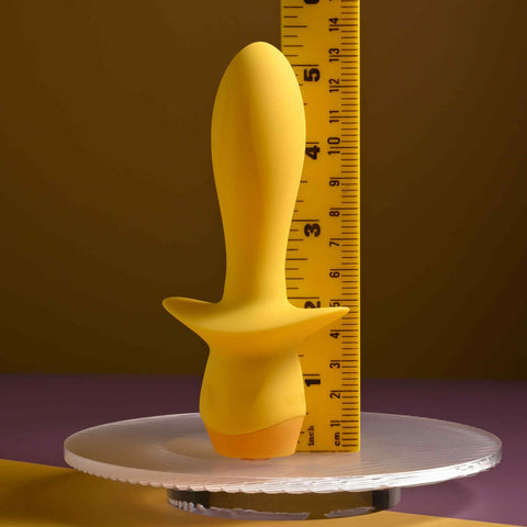 Selopa Mellow Vibrating Plug 13.5cm Waterproof Design Yellow Butt Plugs - Vibrating
