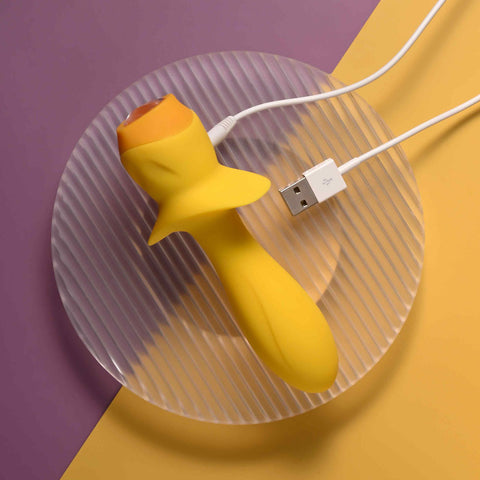 Selopa Mellow Vibrating Plug 13.5cm Waterproof Design Yellow Butt Plugs - Vibrating