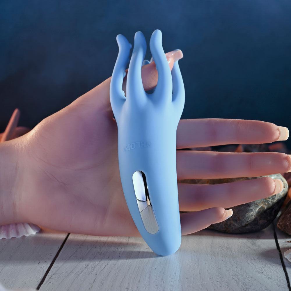 Selopa Tentacle Tickler USB Rechargeable Vibrating Stimulator in Purple STIMULATORS