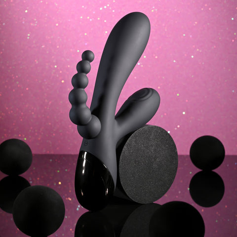 Selopa Triple Aces – USB Rechargeable Triple Stimulator Vibrator 19.7 cm VIBRATORS-RABBIT-MULTI