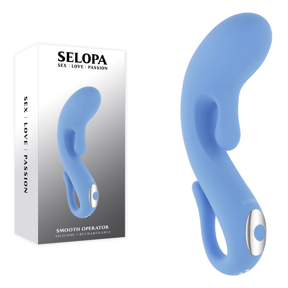 Selopa Smooth Operator – USB Rechargeable G-Spot Vibrator 10.2 cm Blue > Sex Toys For Ladies > G-Spot Vibrators Main image