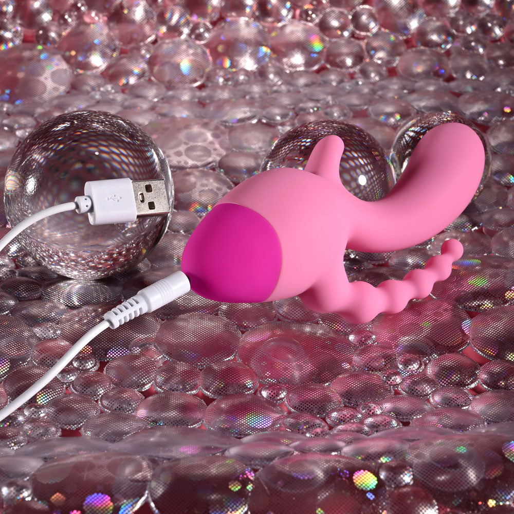 Selopa Game On – USB Rechargeable 3-Point Mini Vibrator > Vibrators > Ladies > Rabbit Multi