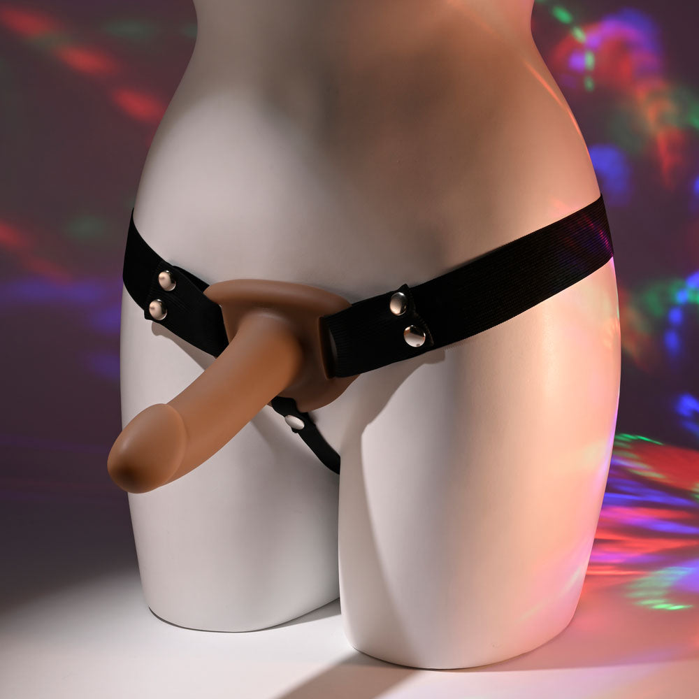 Selopa Our First Hollow Strap On 16.3 cm Dark Hollow Strap On for Beginners Dildos & Dongs