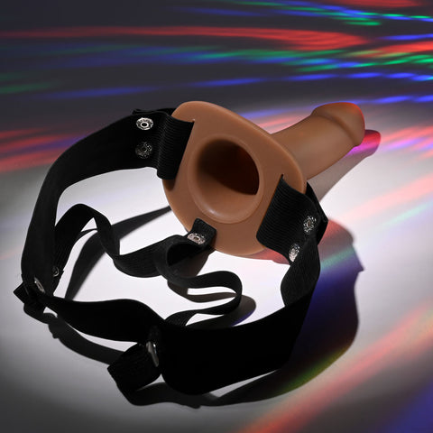 Selopa Our First Hollow Strap On 16.3 cm Dark Hollow Strap On for Beginners Dildos & Dongs
