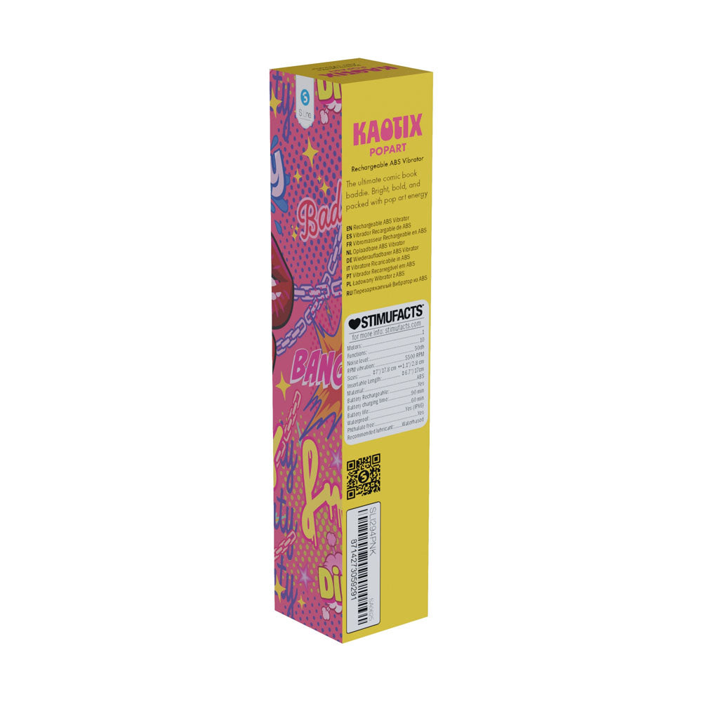 S-Line Kaotix Pop Art – USB Rechargeable 17.8 cm Vibrator > Vibrators > Standard Vibrators