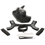 Master Series Full Pup Arsenal Set Black Neoprene Puppy Hood Chest Harness Collar Leash and Arm Bands > Sex Toys > Animal Play