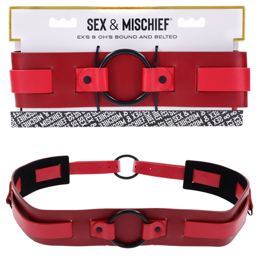 S&M Exs & Ohs Bound and Belted Adjustable Belt 31-42.5 Inches Default Title Rope
