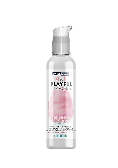 Playful Flavours 4 In 1 Cotton Candy 4oz/118ml Lube Default Title Flavoured Lube