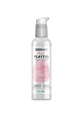 Playful Flavours 4 In 1 Cotton Candy 4oz/118ml Lube Default Title Flavoured Lube