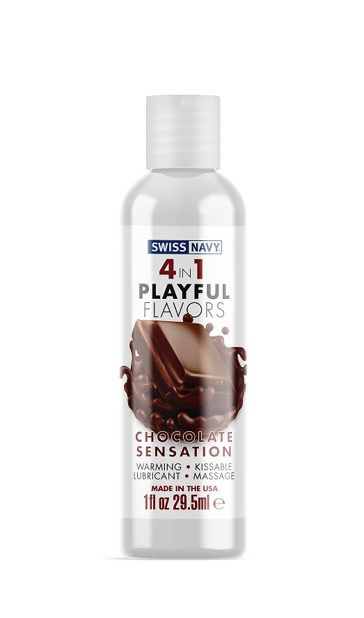 Playful Flavours 4 In 1 Chocolate Sensation (1oz) – Edible Sensation > Lube > Flavoured