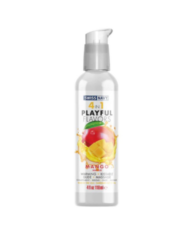 Playful Flavours 4 In 1 Mango 4oz/118ml Sensual Lube Default Title Flavoured Lube