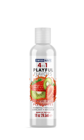 Playful Flavours 4 In 1 Strawberry/Kiwi Pleasure 1oz/29.5ml Default Title Flavoured Lube
