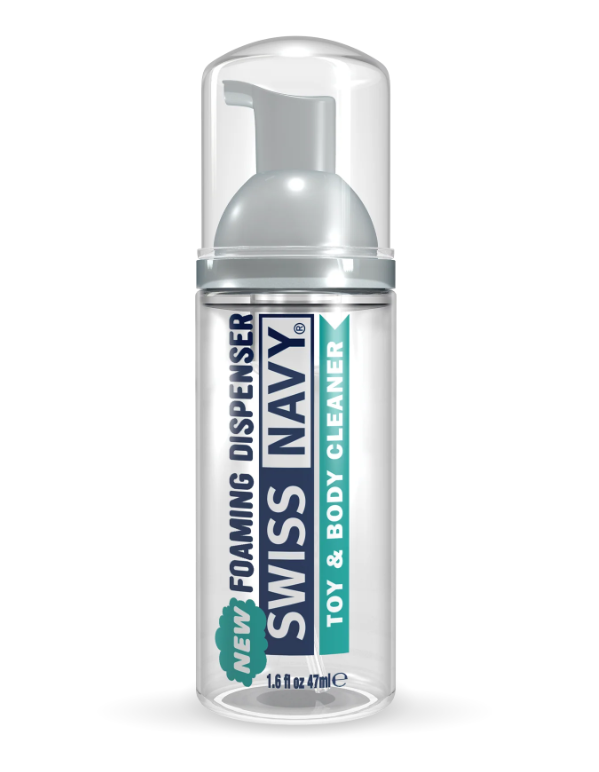 Swiss Navy Toy and Body Cleaner Foaming Dispenser 1.6 oz Clear Bottle Default Title Adult Toy Cleaner