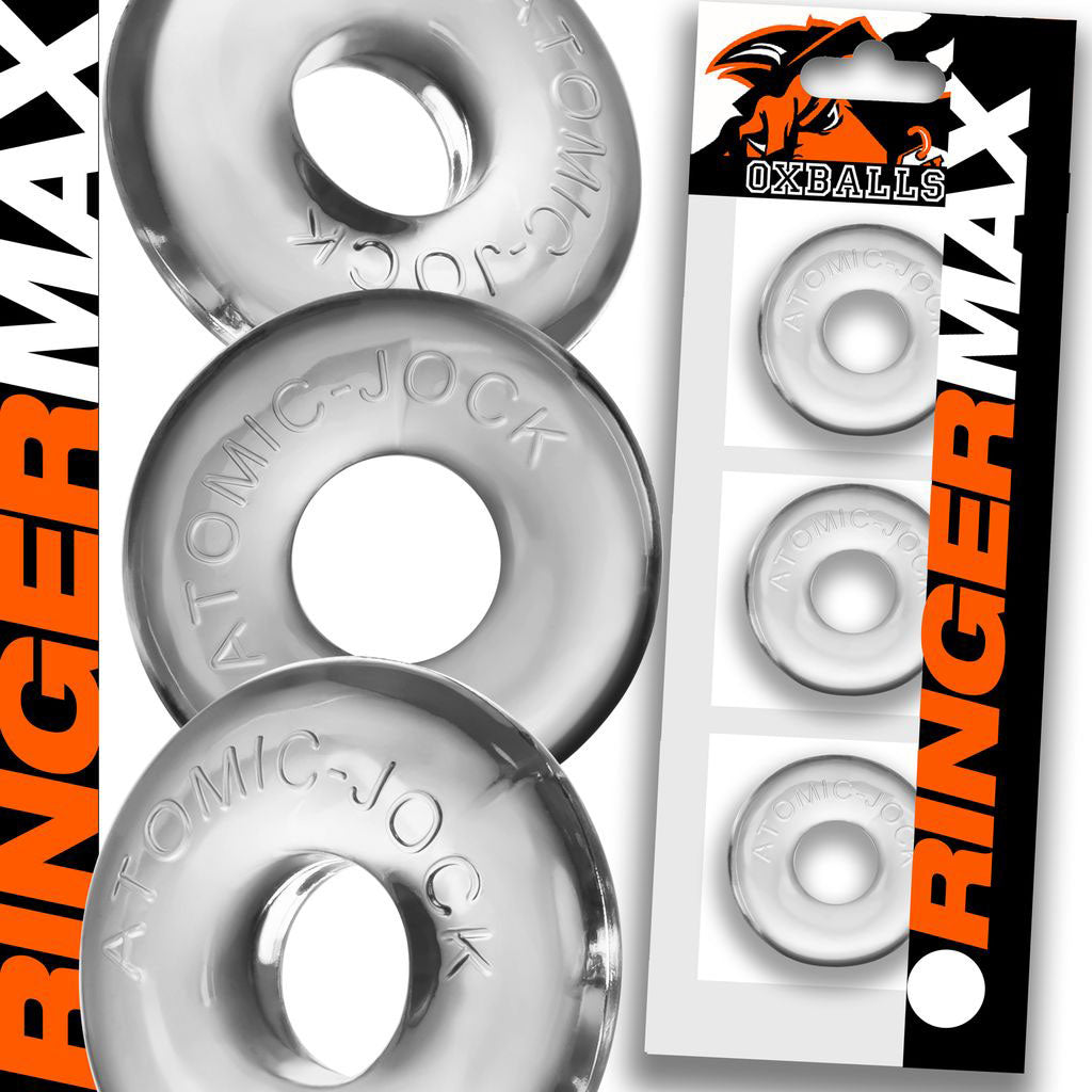 Oxballs Ringer Max 3 Pack Clear COCK RING Set