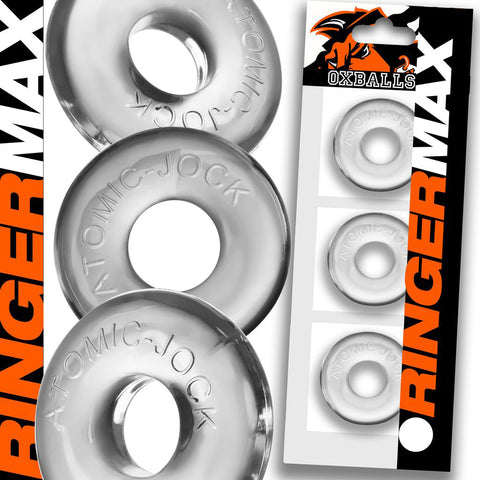 Oxballs Ringer Max 3 Pack Clear COCK RING Set