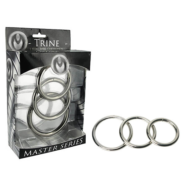 Master Series Trine Steel Ring Collection – 3.9cm - 5.2cm > Cock Ring > Sets