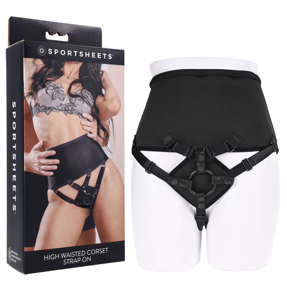 Sportsheets High Waisted Corset Strap-On – Supportive Comfortable Harness > Dildos > Strap On Harnesses Main image