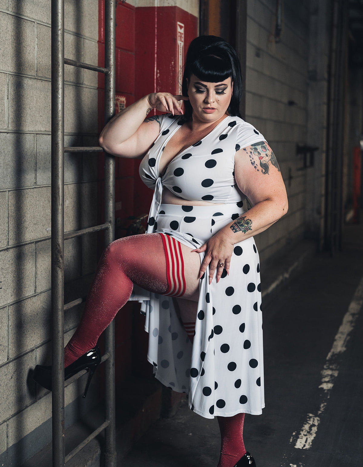 Kixies Holly Shimmer Cranberry Thigh-High Tights > Clothes > Hosiery > Stockings