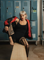 Kixies Jo Black Circle Fishnet Footless Thigh-High Tights > Clothes > Hosiery > Stockings