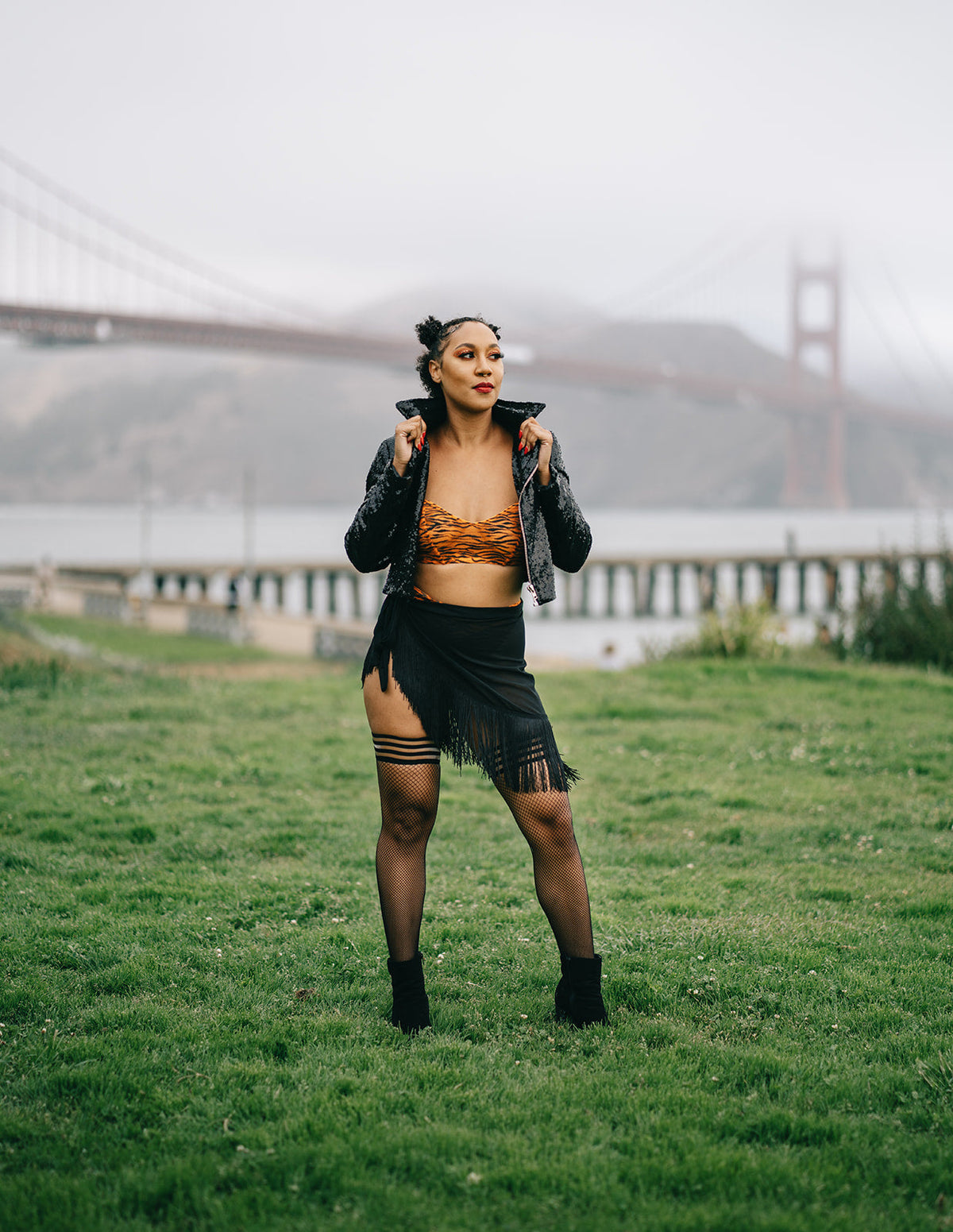 Kixies Sam Black Fishnet Thigh High Stockings > Clothes > Hosiery > Stockings