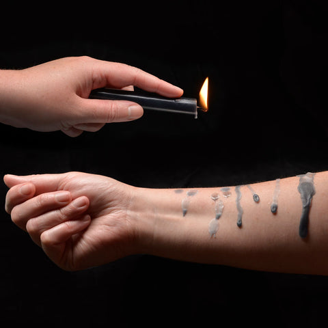 LaCire Drip Pillar Candles - Black 90 Minute Burn Time Drip Candles