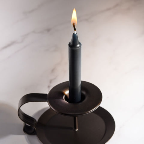 LaCire Drip Pillar Candles - Black 90 Minute Burn Time Drip Candles