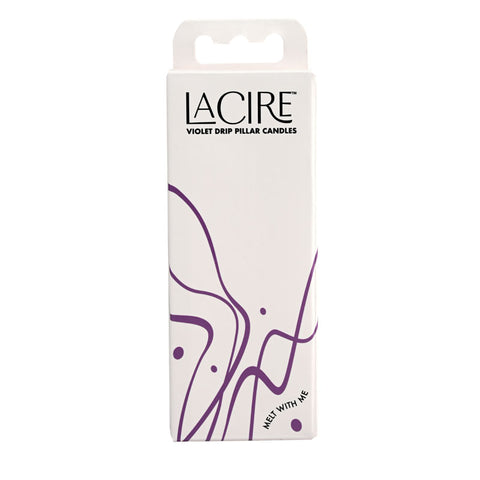LaCire Drip Pillar Candles - Violet 90 Minutes Burn Time Drip Candles