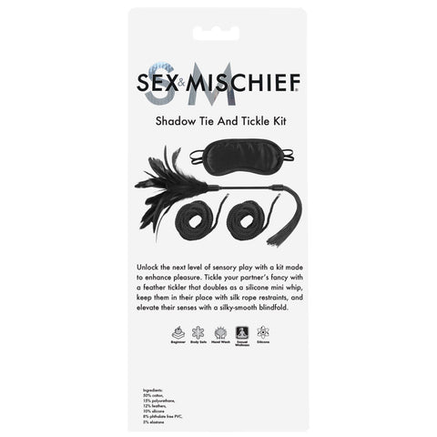 Sex and Mischief Shadow Tie and Tickle Kit Restraints
