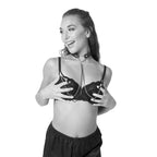 Sex & Mischief Amor Adjustable Collar with Nipple Clamps – Erotic Clothing Accessory > Sex Toys > Nipple Clips