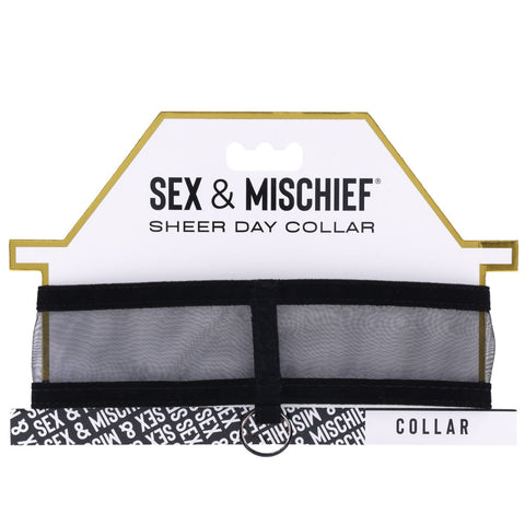 Sex and Mischief Sheer Day Collar for Sensual Sophistication Restraints