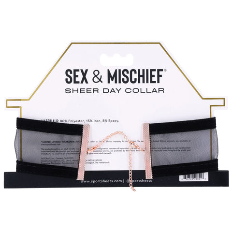 Sex and Mischief Sheer Day Collar for Sensual Sophistication Restraints