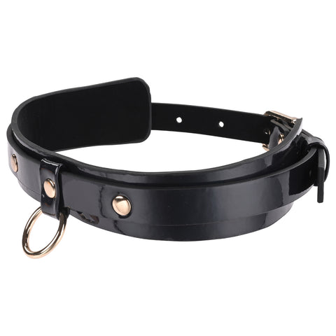 Sex and Mischief Orbit Day Collar in Rainbow Pearlescent Faux Leather Restraints