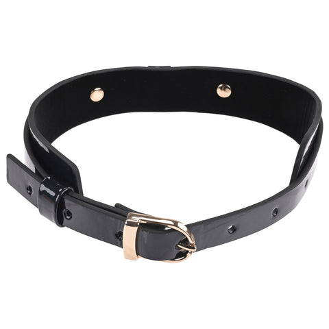Sex and Mischief Orbit Day Collar in Rainbow Pearlescent Faux Leather Restraints