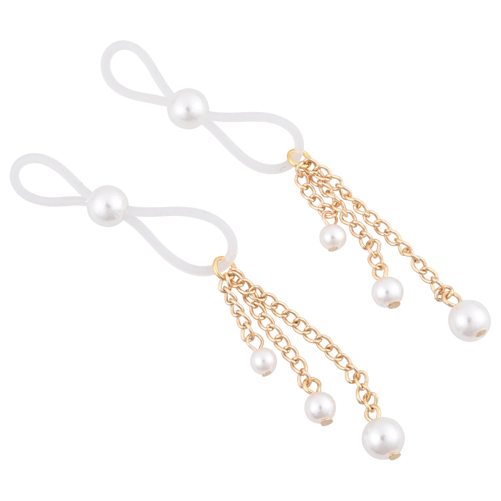 Sex & Mischief Pearl Nipple Ties – Elegant Nipple Accessory > Sex Toys > Nipple Clips
