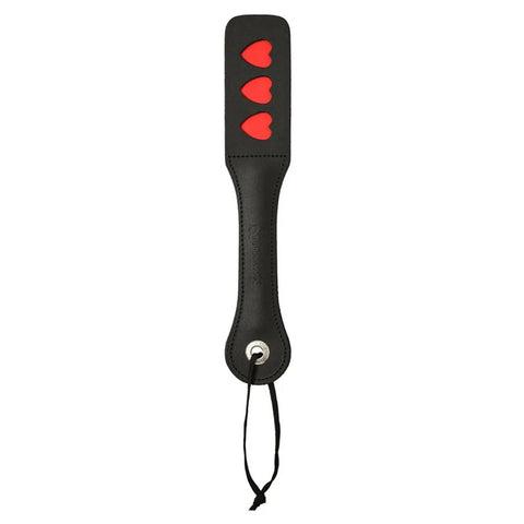 Sex And Mischief Heart Paddle With Split Surface Design Red|Black > Bondage Gear > Paddles